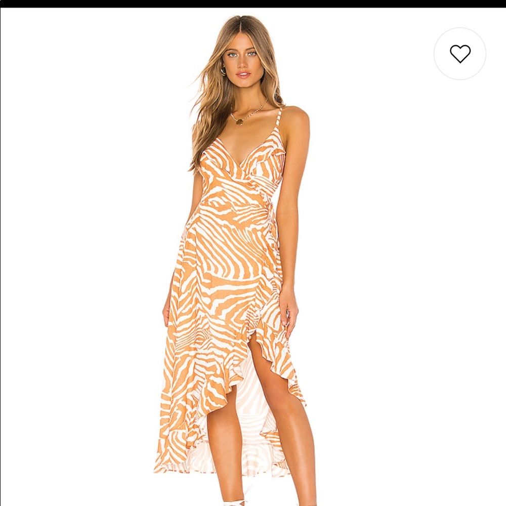 Mink Pink Pretty Wild Maxi Wrap Dress